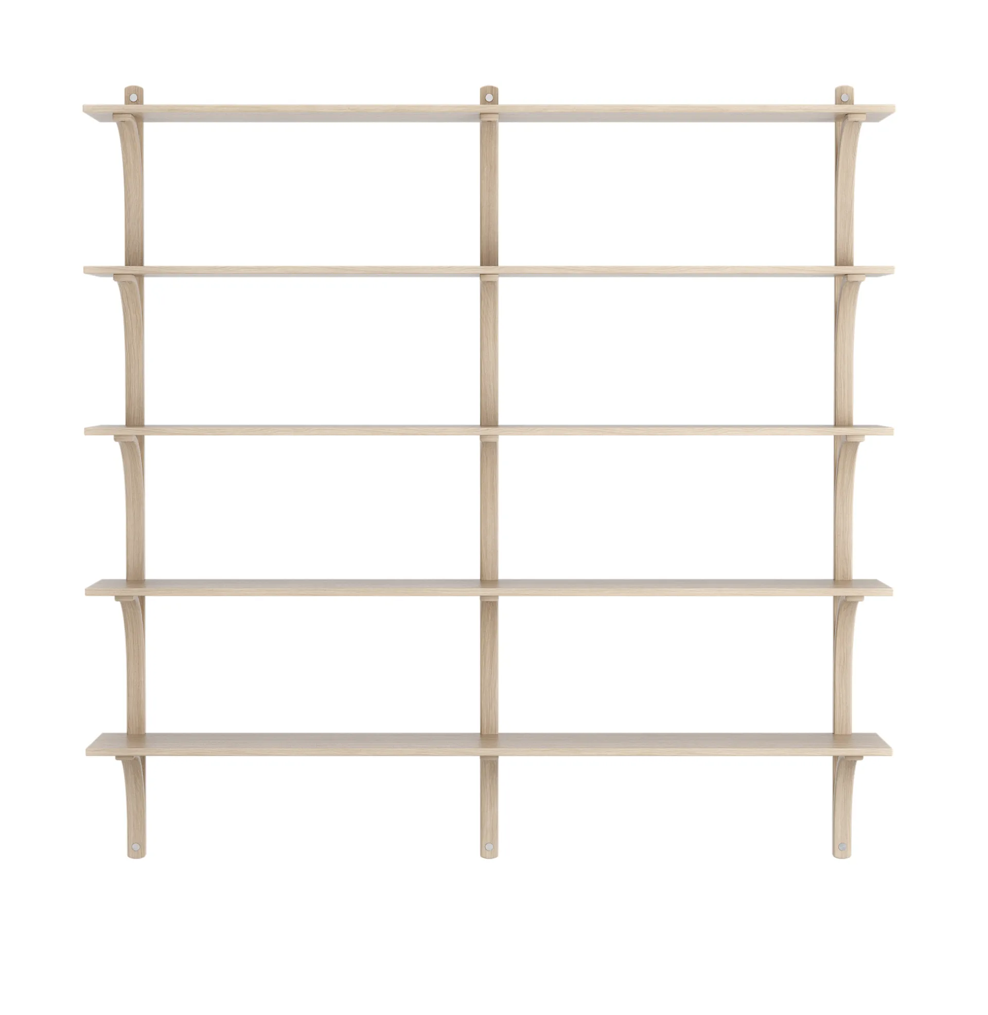 Levi hylde 3 hyldeplade, Hvidpigmenteret eg-aluminium, 180 cm Swedese