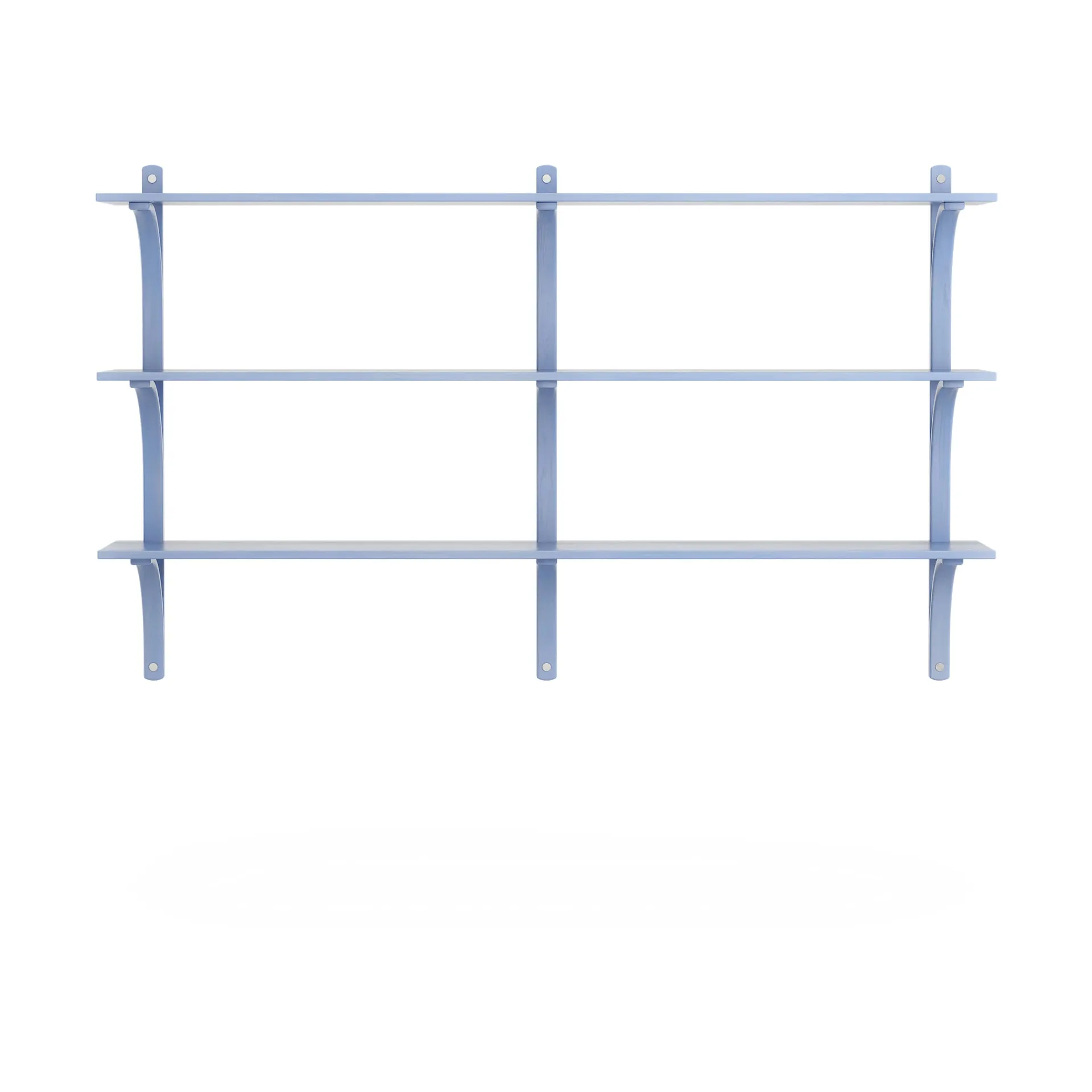 Levi hylde 3 hyldeplade, ILKE Blue-aluminium, 180 cm Swedese