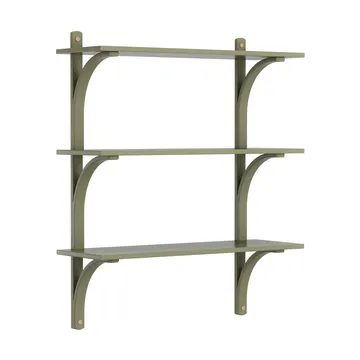 Levi hylde 3 hyldeplade - Moss green-aluminium, 90 cm - Swedese