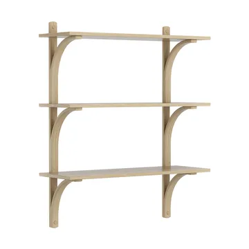 Levi hylde 3 hyldeplade - Naturlakeret eg-messing, 90 cm - Swedese