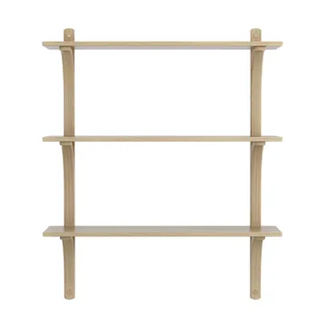 Levi hylde 3 hyldeplade - Naturlakeret eg-messing, 90 cm - Swedese