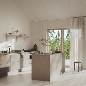 Levi hylde - Lakeret eg-rustfrit stål, 2 hylder, 180 cm - Swedese