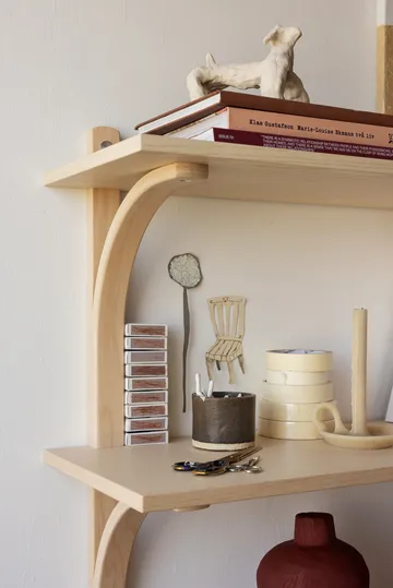 Levi hylde - Moss green-messing, 2 hylder, 180 cm - Swedese