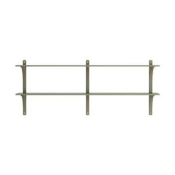 Levi hylde - Moss green-messing, 2 hylder, 180 cm - Swedese