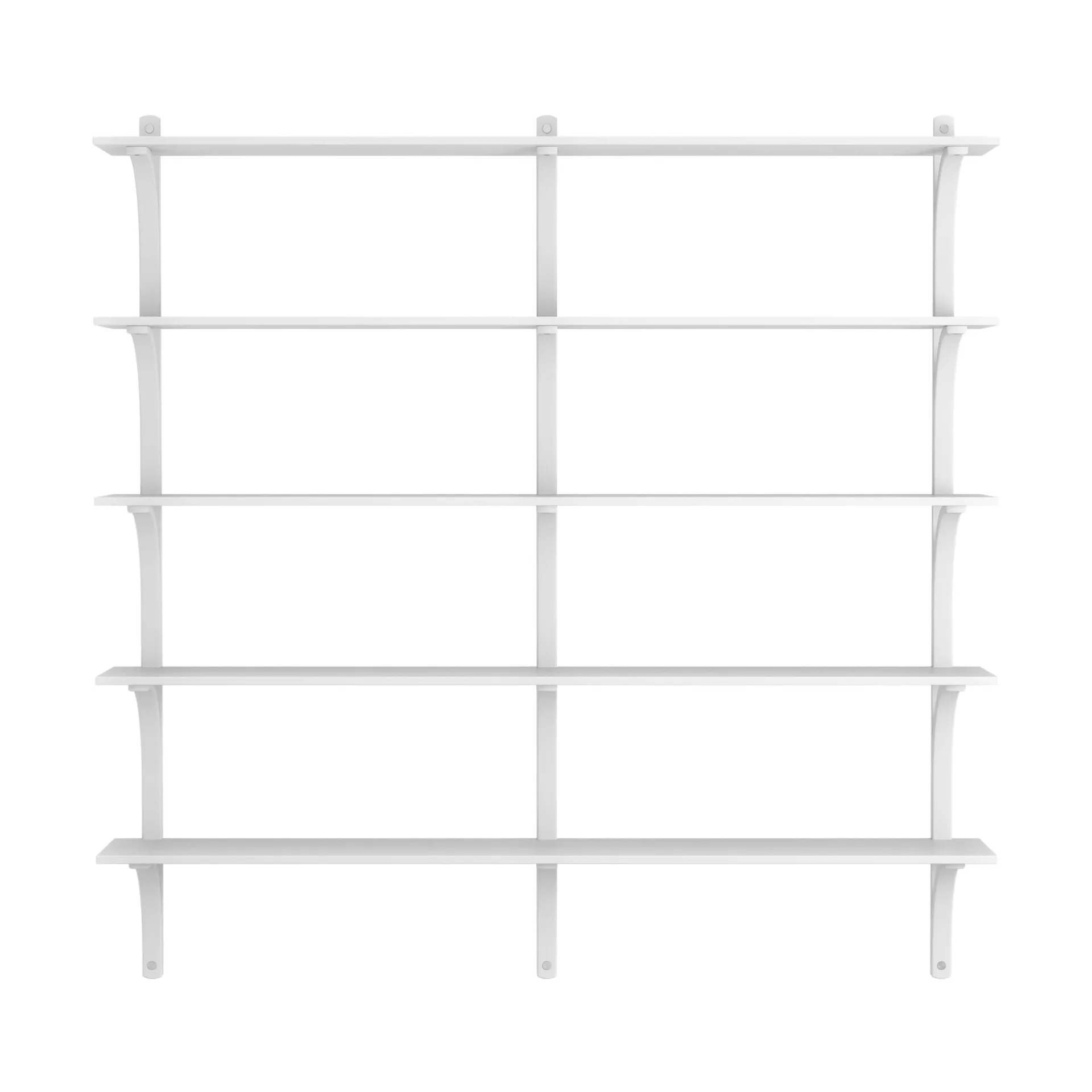 Levi reol 5 hyldeplade, Hvidlaserede ask-aluminium, 180 cm Swedese