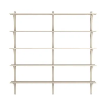 Levi reol 5 hyldeplade - Hvidpigmenteret ask-aluminium, 180 cm - Swedese