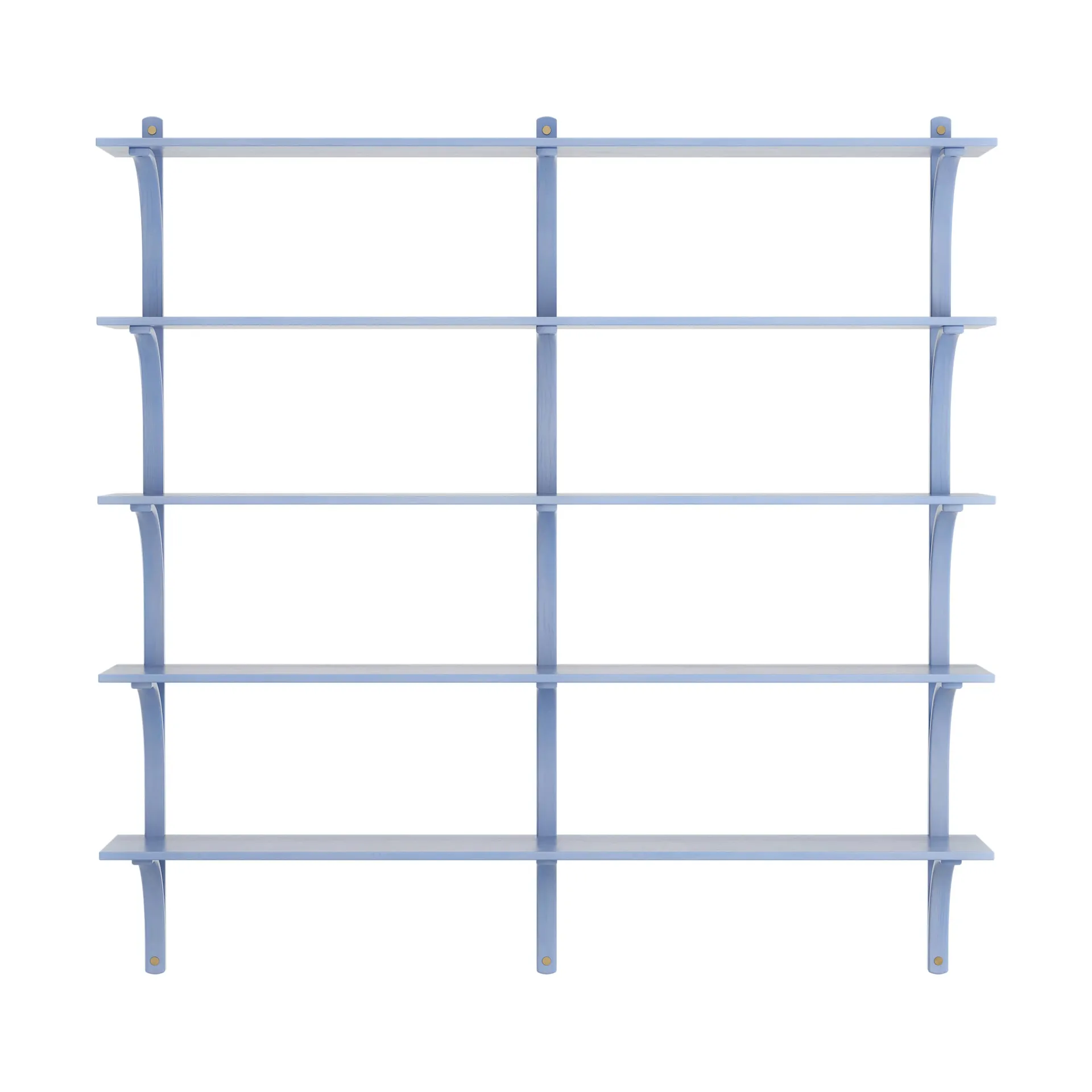 Levi reol 5 hyldeplade, ILKE Blue-messing, 180 cm Swedese