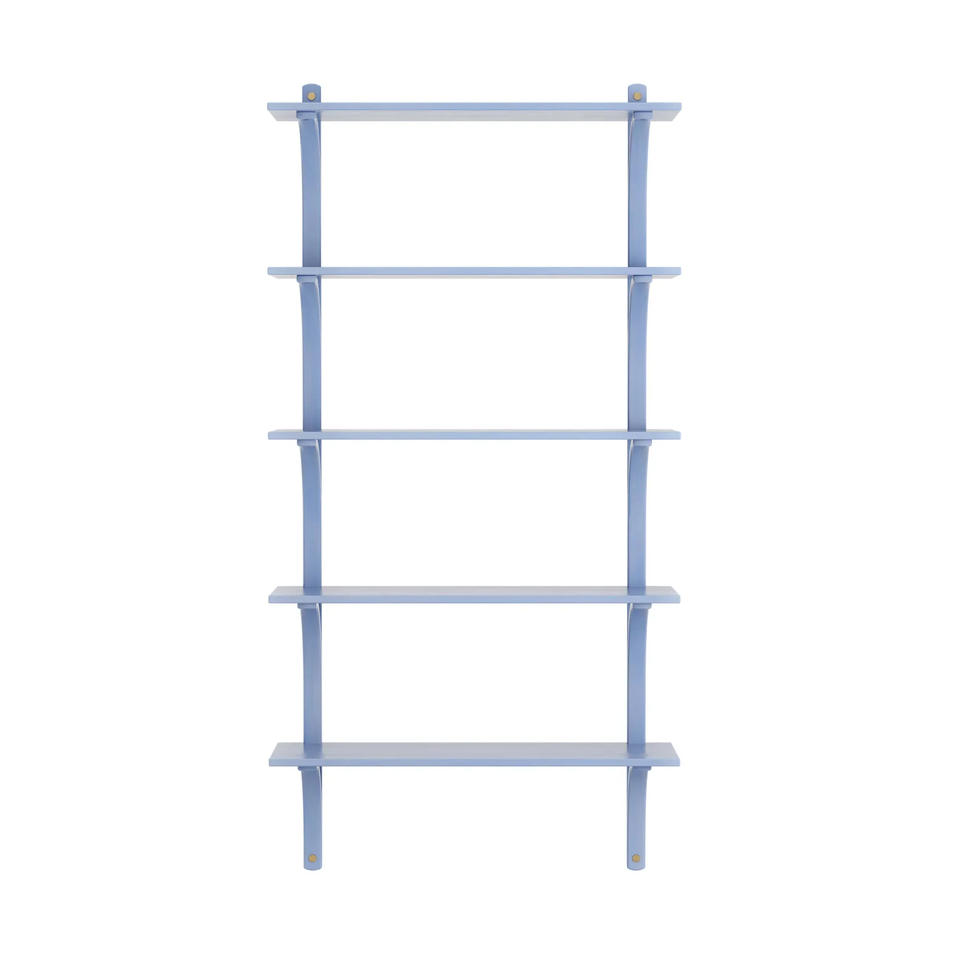 Levi reol 5 hyldeplade, ILKE Blue-messing, 90 cm Swedese