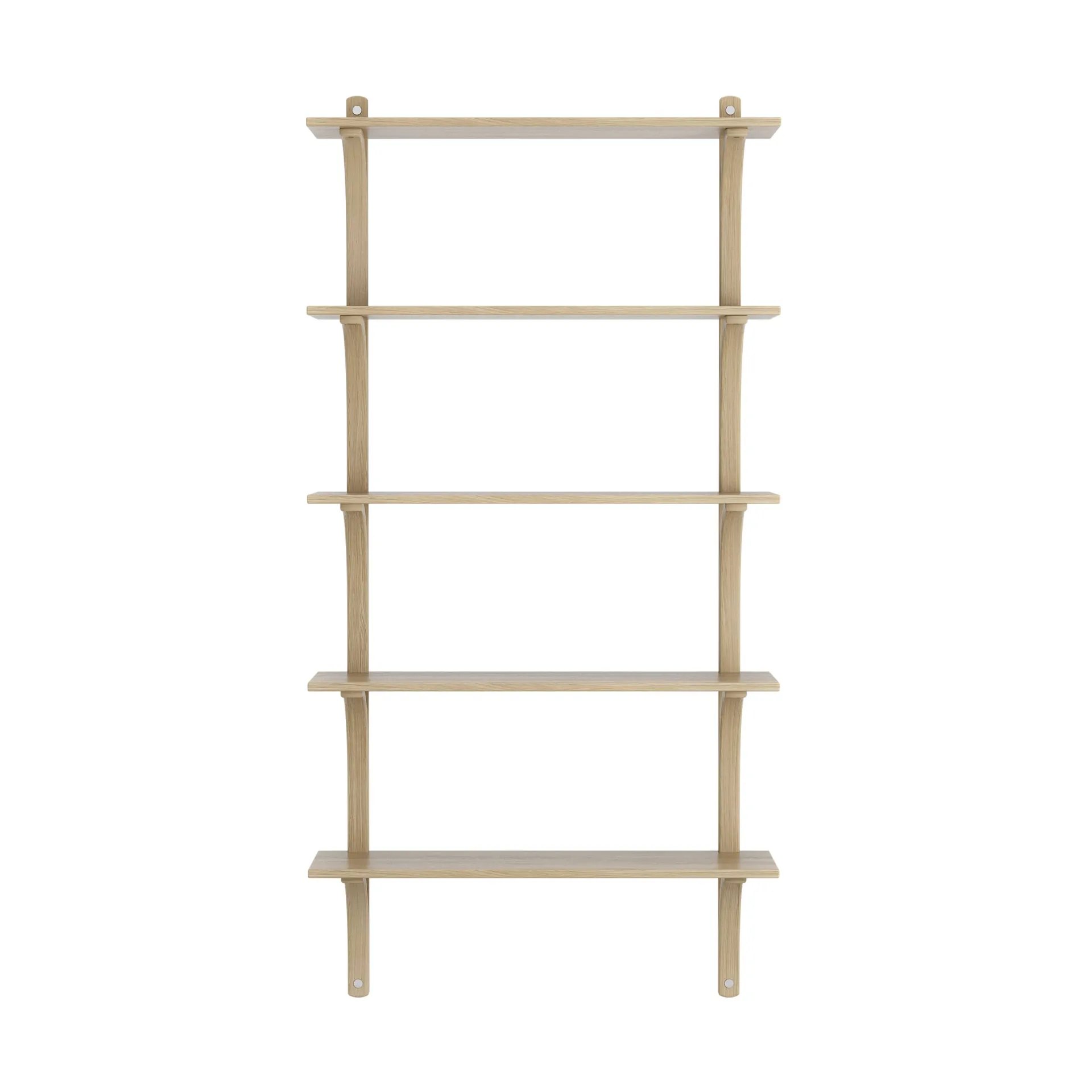 Levi reol 5 hyldeplade, Naturlakeret ege-aluminium, 90 cm Swedese