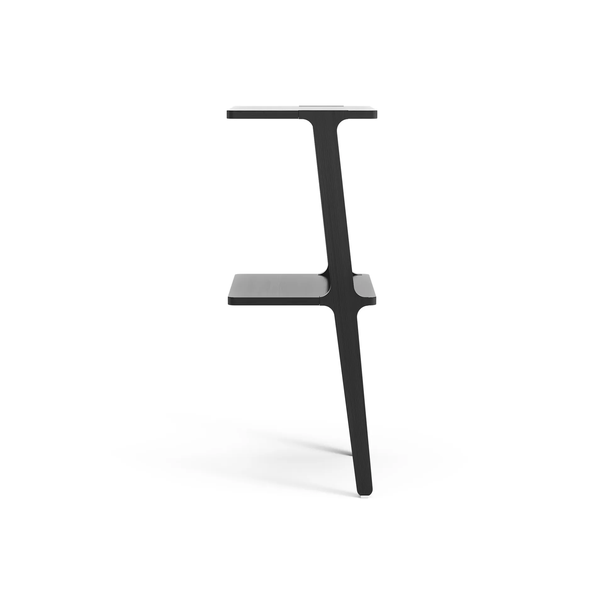 Libri hylde 2 hyldeplan, Ask sortglaseret Swedese