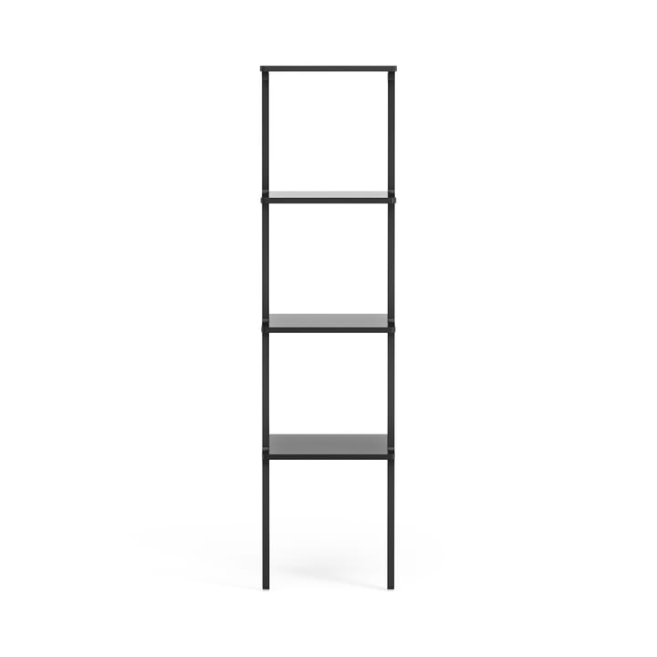 Libri hylde 4 hyldeplan, Ask sortglaseret Swedese