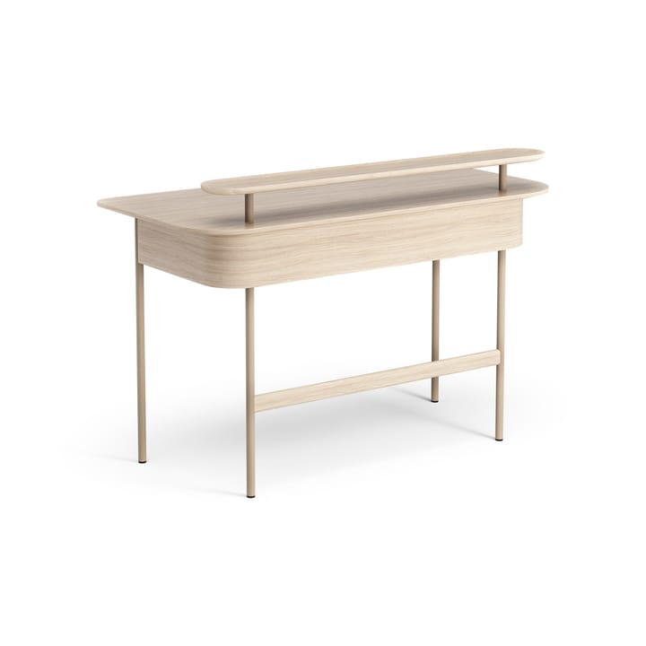 Luna skrivebord med hylde - Eg hvidpigmenteret - Swedese