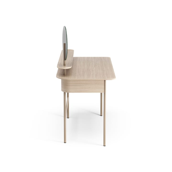 Luna skrivebord med hylde og spejl - Eg hvidpigmenteret - Swedese