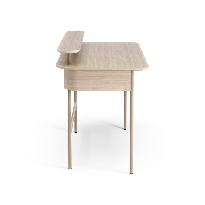 Luna skrivebord med skuffe og hylde - Eg hvidpigmenteret - Swedese