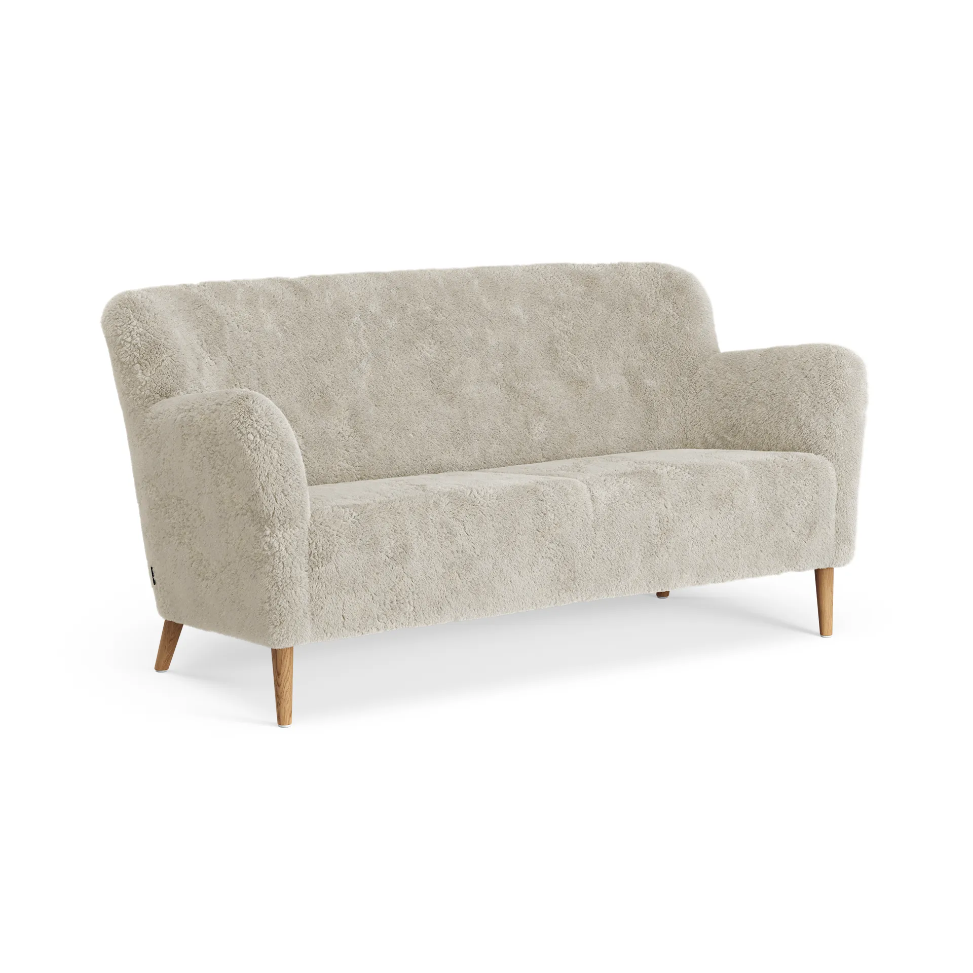 Nova 2-personers sofa lammeskind, Moonlight-olieret eg Swedese