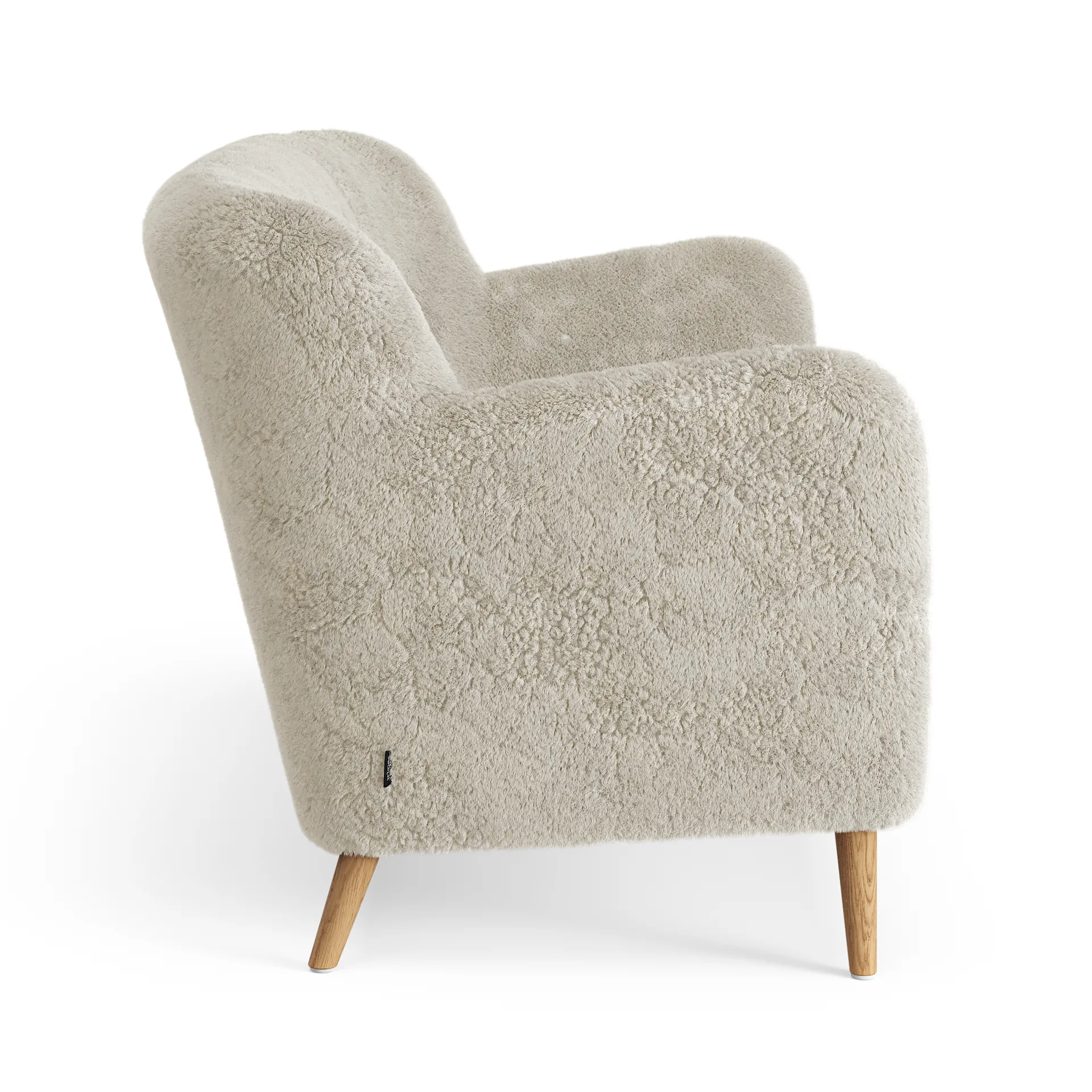 Nova 2-personers sofa lammeskind, Moonlight-olieret eg Swedese