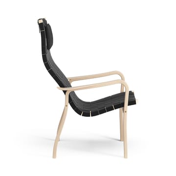 Primo lænestol høj med nakkepude lakeret bøg - Sort - Swedese