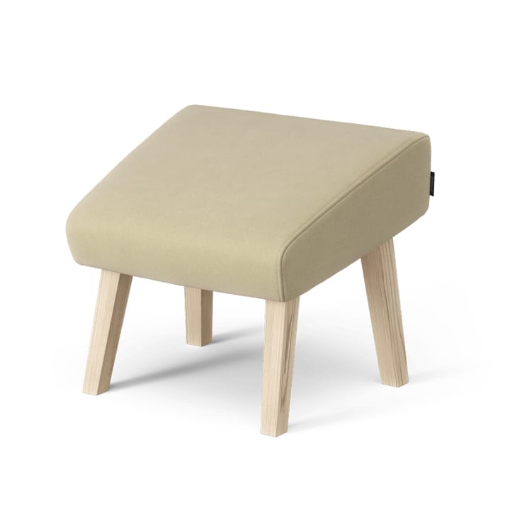 Select fodskammel - stof Steelcut Trio 3 236 beige, naturlakerede asketræben - Swedese