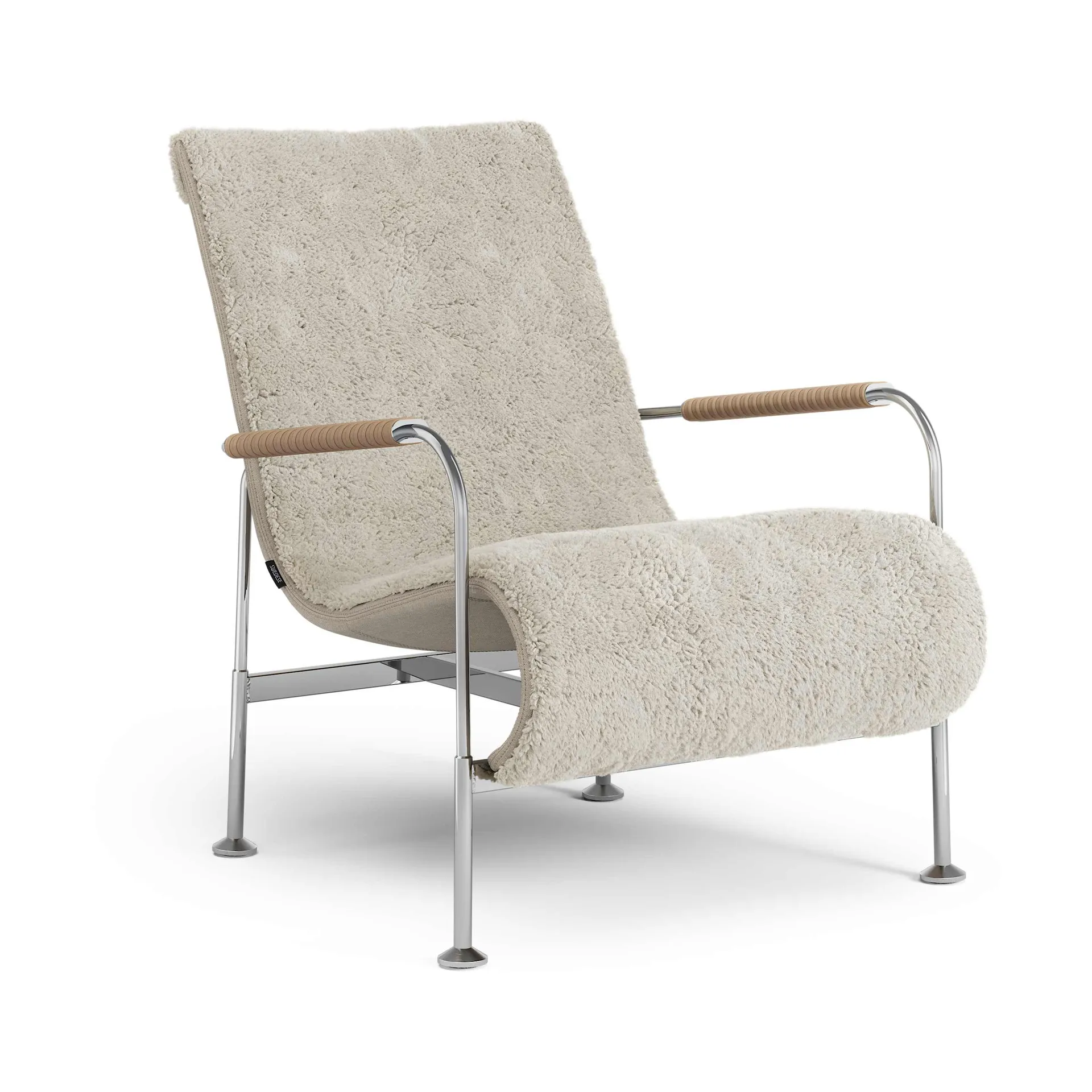 Serpentine lænestol, Fåreskind Moonlight-krom-Tärnsjö Nature Swedese