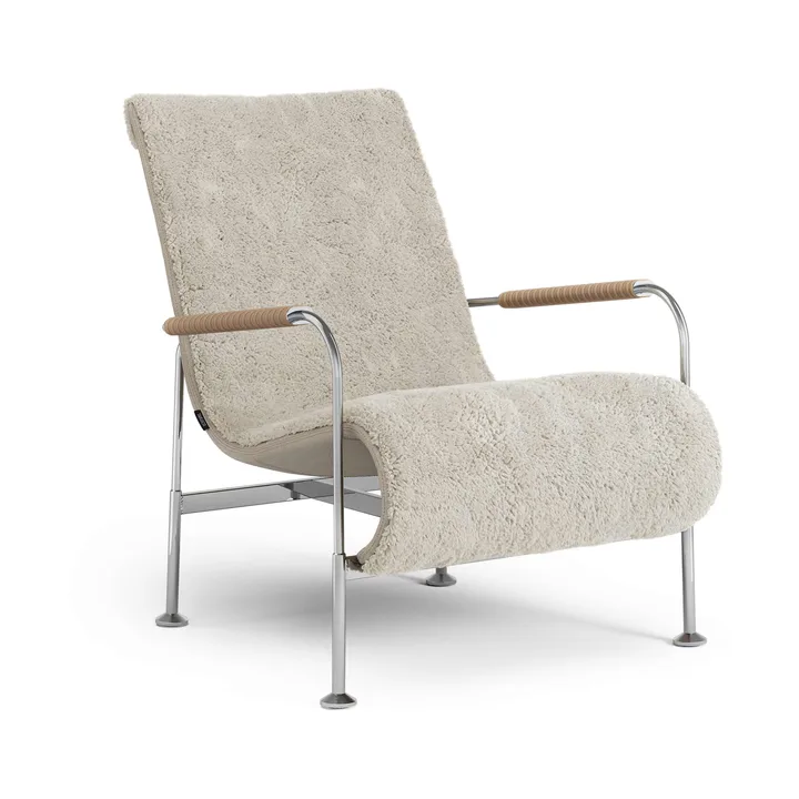 Serpentine lænestol - Fåreskind Moonlight-krom-Tärnsjö Nature - Swedese