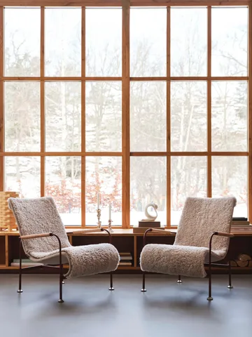 Serpentine lænestol - Fåreskind Moonlight-krom - Swedese