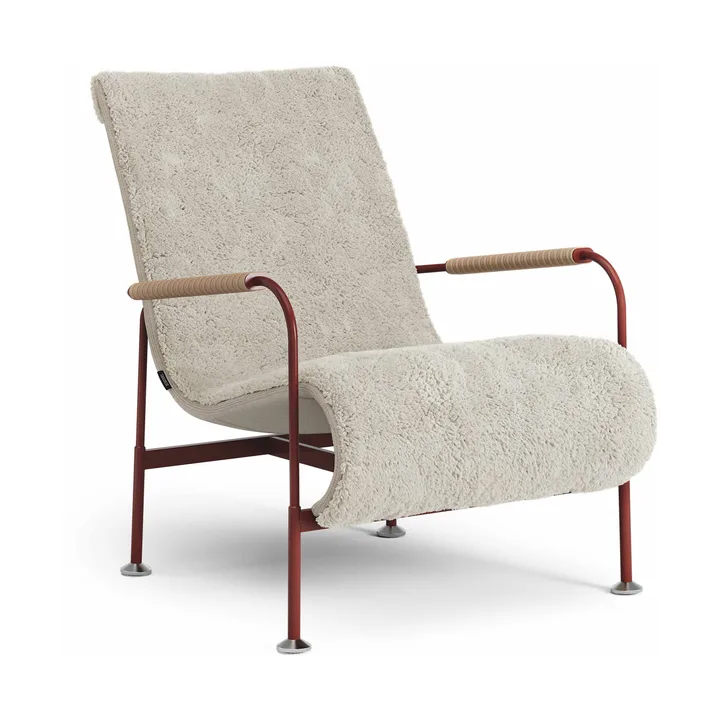 Serpentine lænestol - Fåreskind Moonlight-rød-Tärnsjö Nature - Swedese