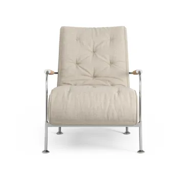 Serpentine lænestol - Stof Romo Linara Rye-krom-Tärnsjö Nature - Swedese