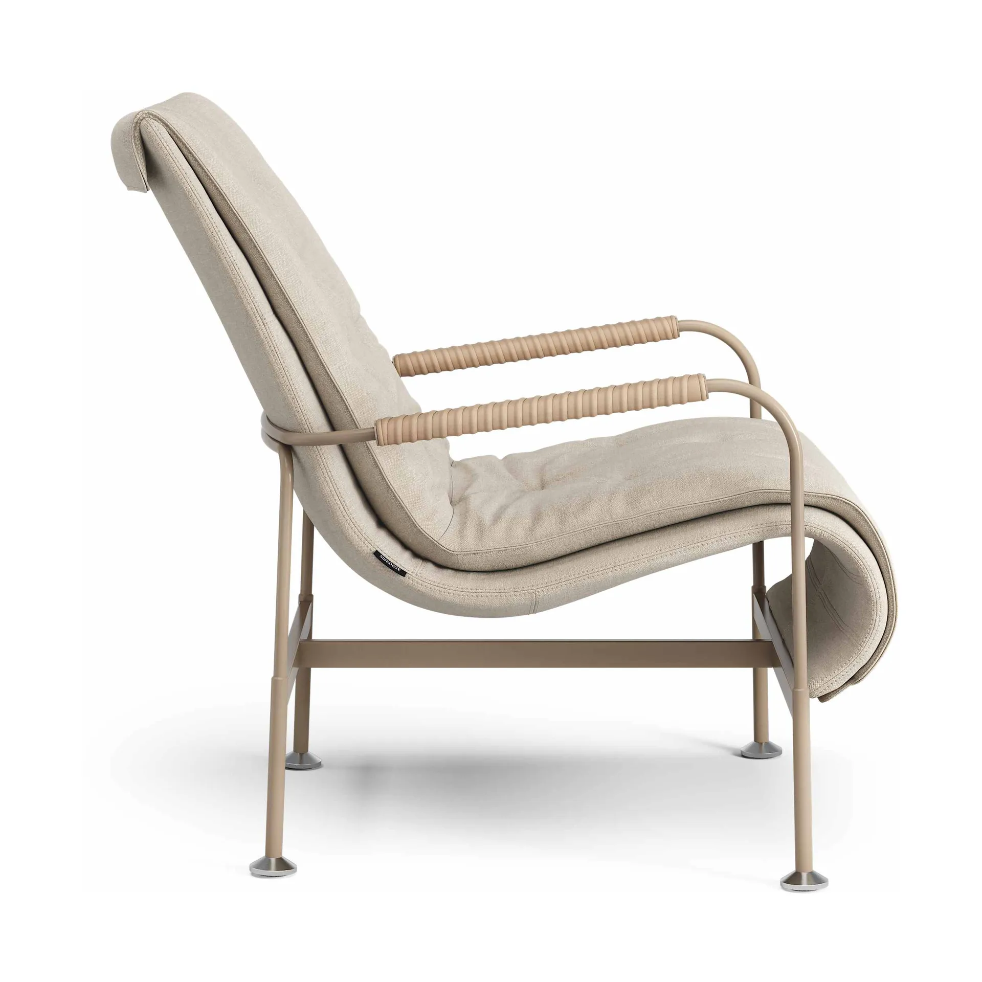 Serpentine lænestol, Stof Romo Linara Rye-nutmeg-Tärnsjö Nature Swedese