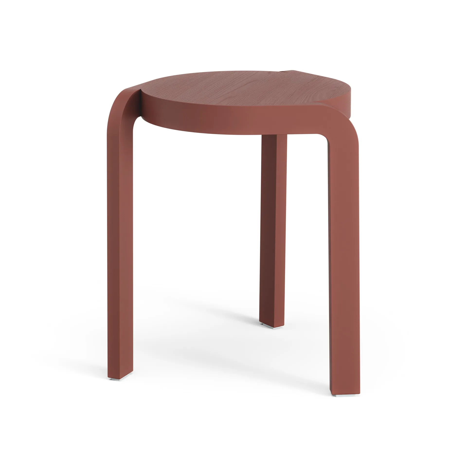 Spin rund skammel H44 cm, Ash-english red, Ø32x44 cm Swedese