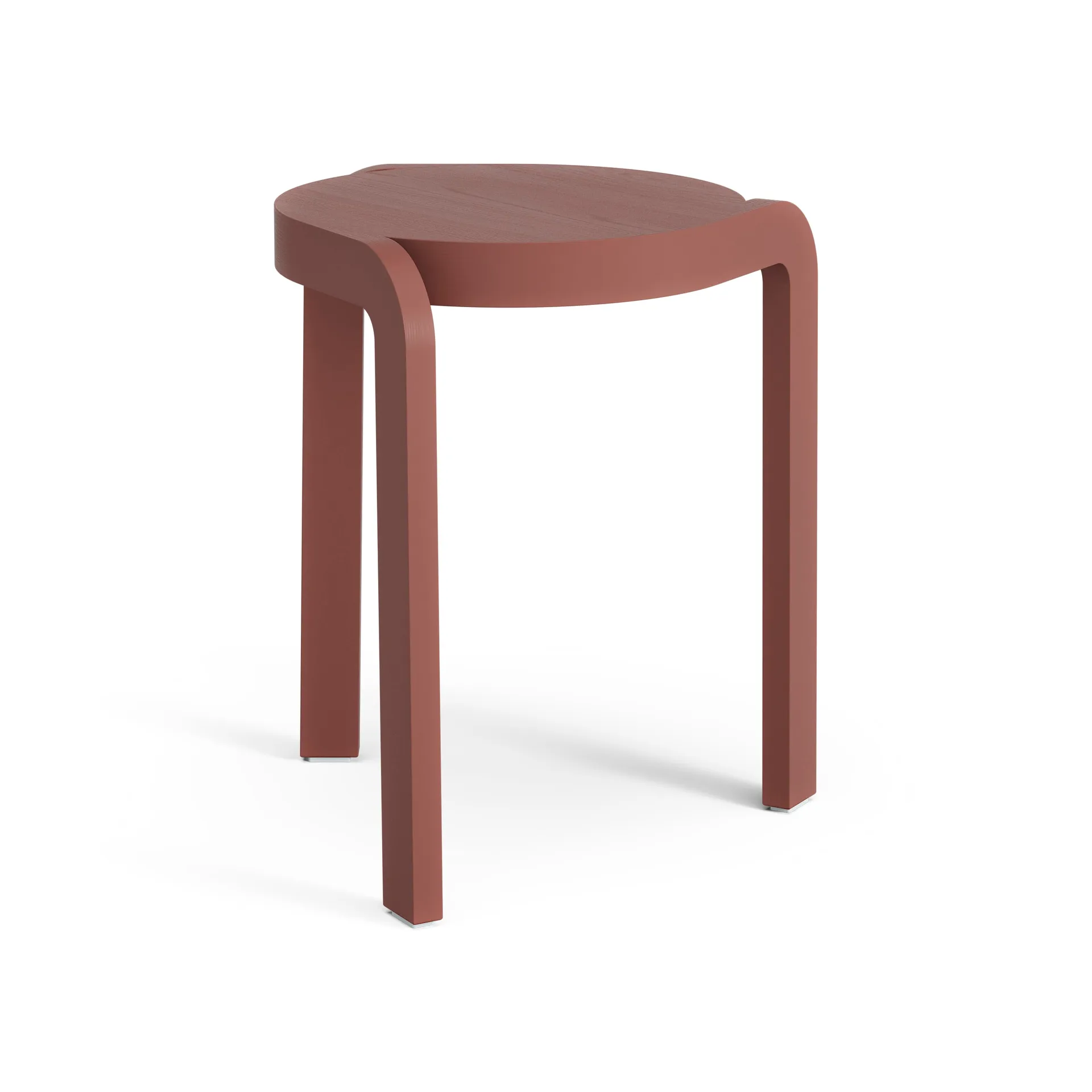 Spin rund skammel H44 cm, Ash-english red, Ø32x44 cm Swedese