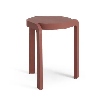 Spin rund skammel H44 cm - Ash-english red, Ø32x44 cm - Swedese