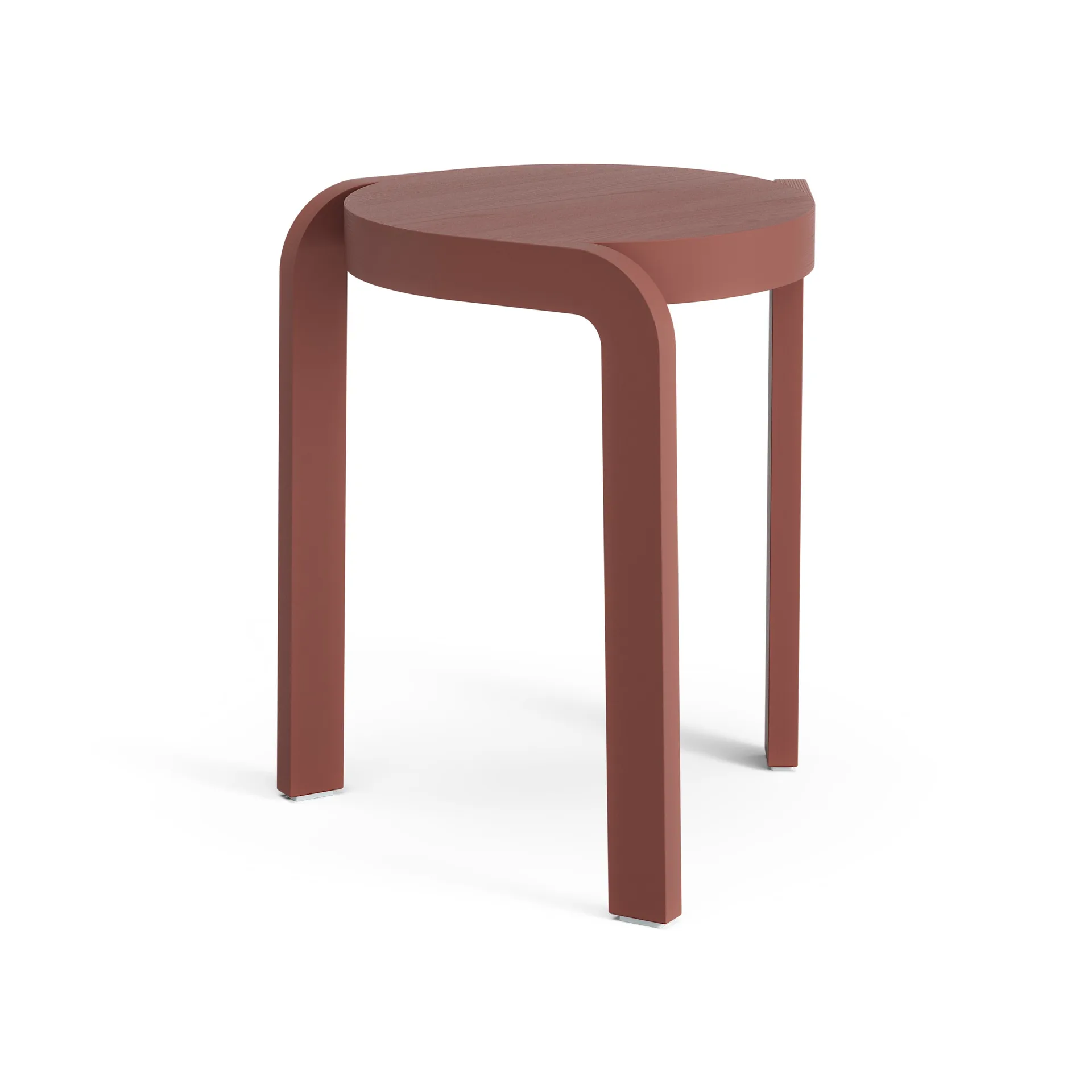 Spin rund skammel H44 cm, Ash-english red, Ø32x44 cm Swedese