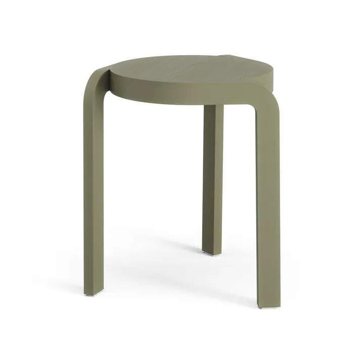 Spin rund skammel H44 cm - Ash-moss green, Ø32x44 cm - Swedese