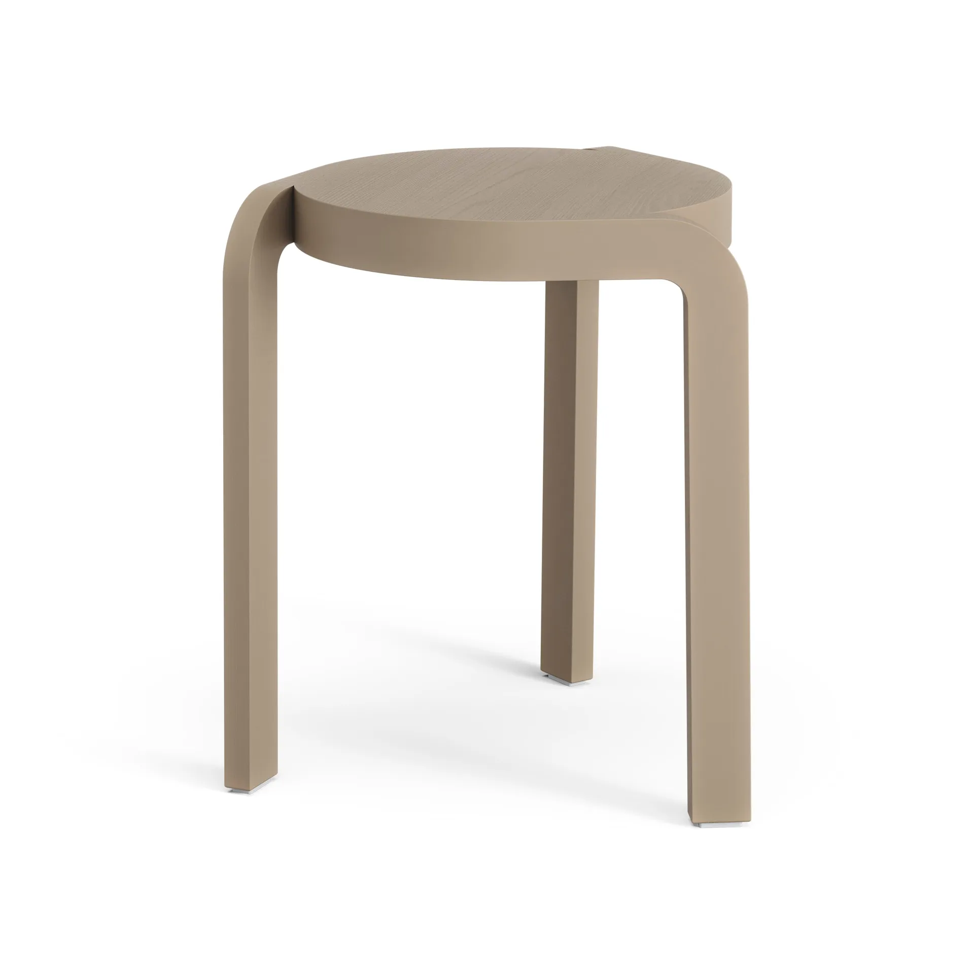 Spin rund skammel H44 cm, Ash-nutmeg, Ø32x44 cm Swedese