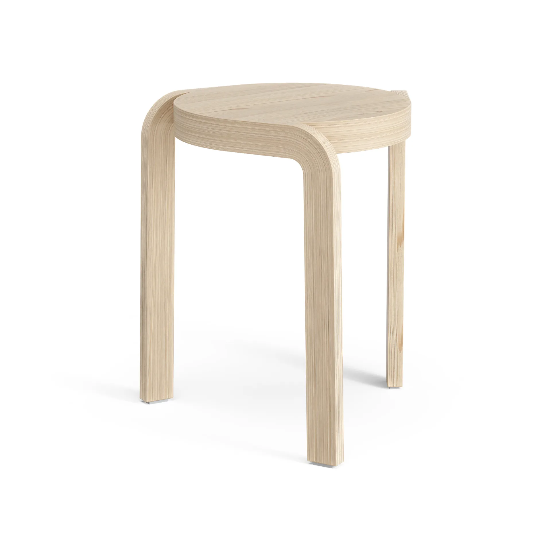 Spin rund skammel H44 cm, Ask lakeret, Ø32x44 cm Swedese