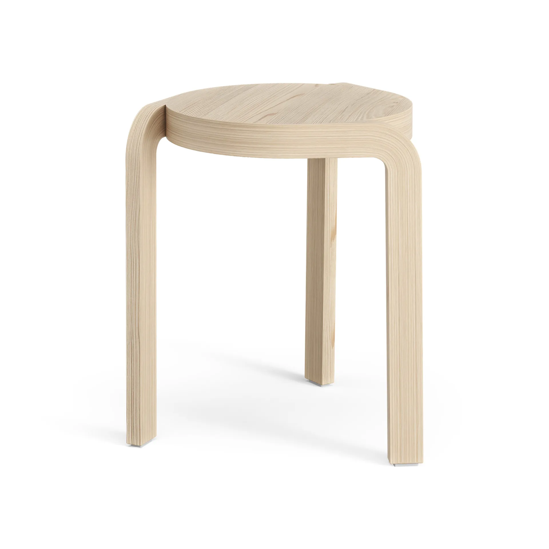 Spin rund skammel H44 cm, Ask lakeret, Ø32x44 cm Swedese