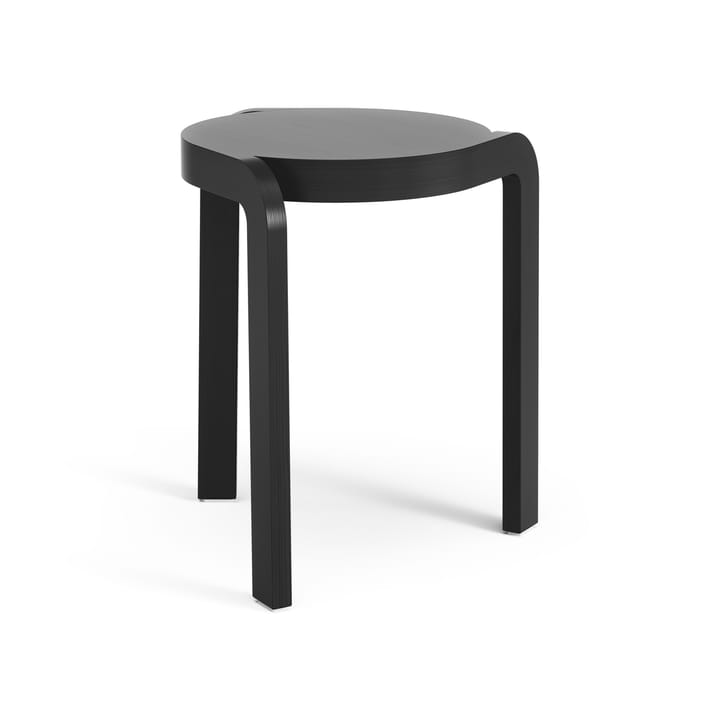 Spin taburet H44 cm, Ask sortglaseret Swedese