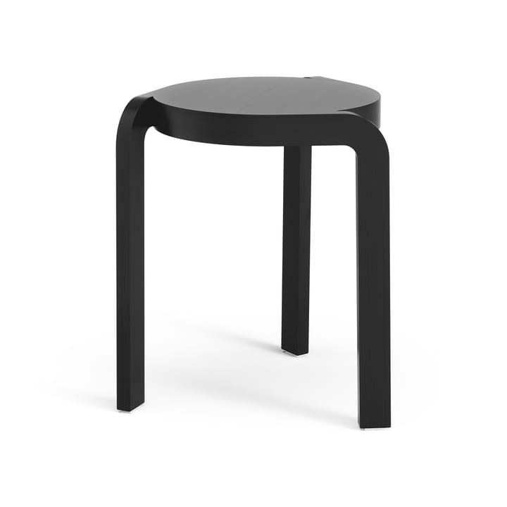 Spin taburet H44 cm, Ask sortglaseret Swedese