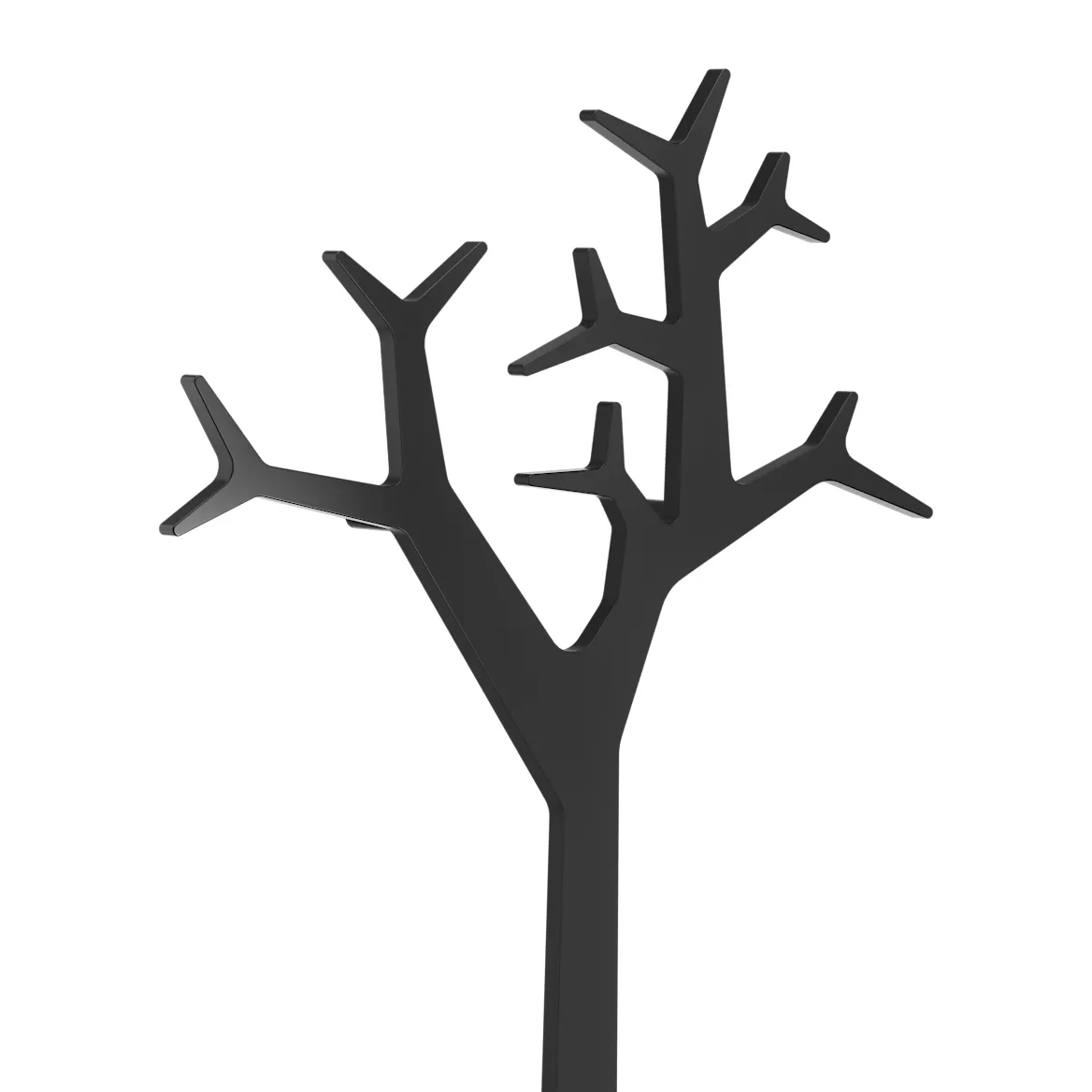 Tree Black Edition vægmonteret knagerække 194 cm, Sort Swedese