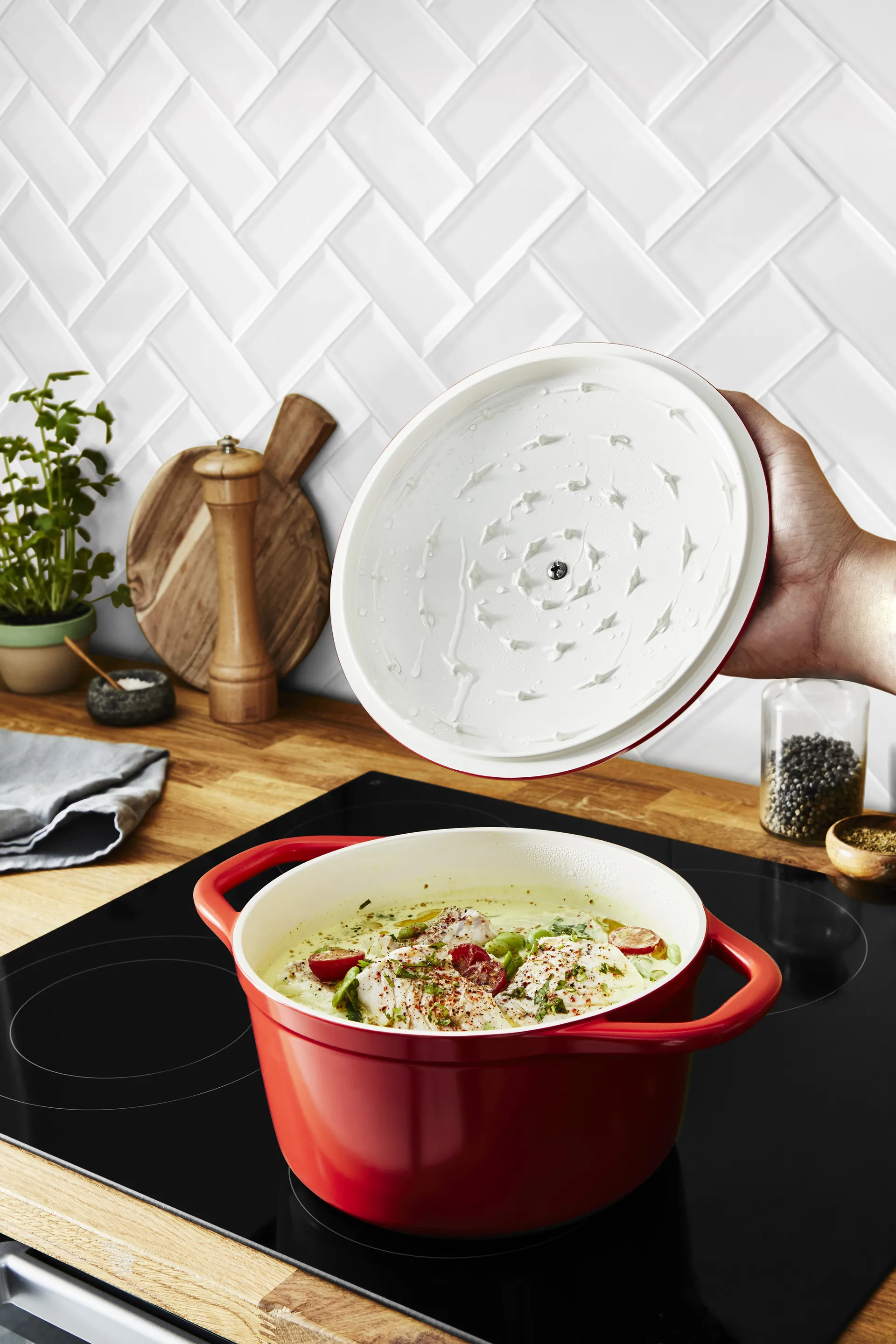 Air gryde 3,1 L, Rød Tefal