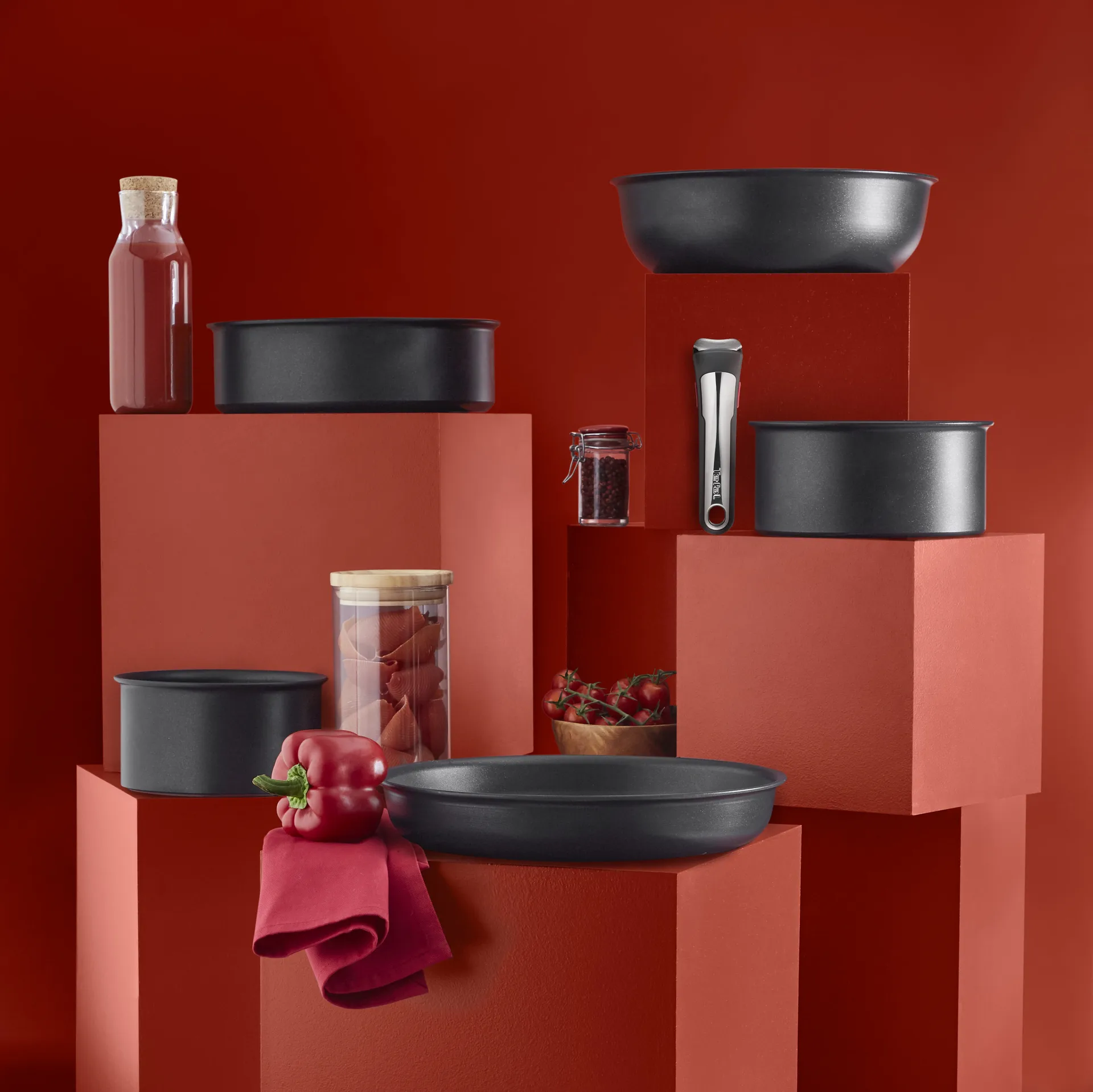 Ingenio Unlimited ON stegepande- og kasserollesæt, 13 dele Tefal