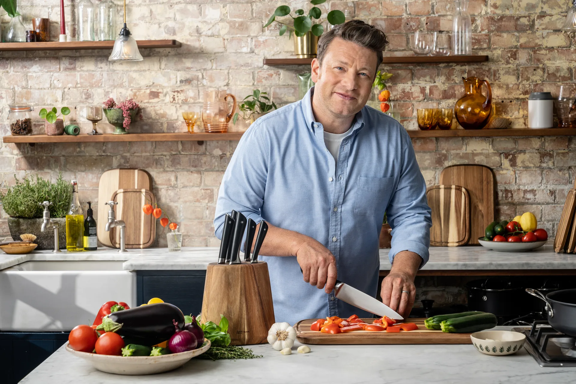 Jamie Oliver brødkniv 20 cm, Rustfrit stål Tefal