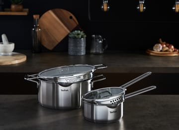 Nordica kasserollesæt 6 dele - Rustfrit stål - Tefal