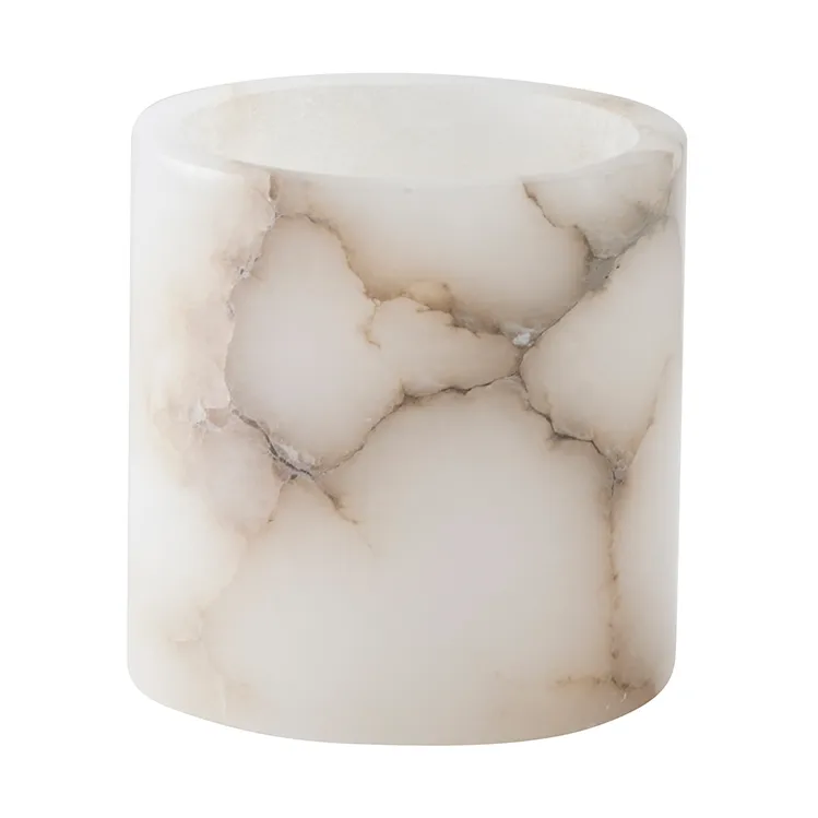 Tell Me More Alabaster lysestage Hvid-beige, S 10 cm