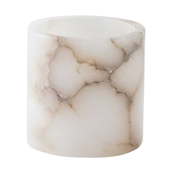 Alabaster lysestage - Hvid-beige, S 10 cm - Tell Me More