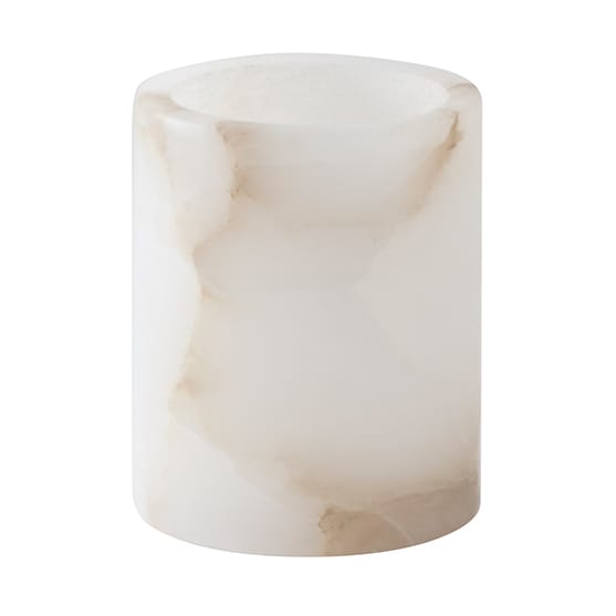 Alabaster lysestage - Hvid-beige, XS 7,5 cm - Tell Me More