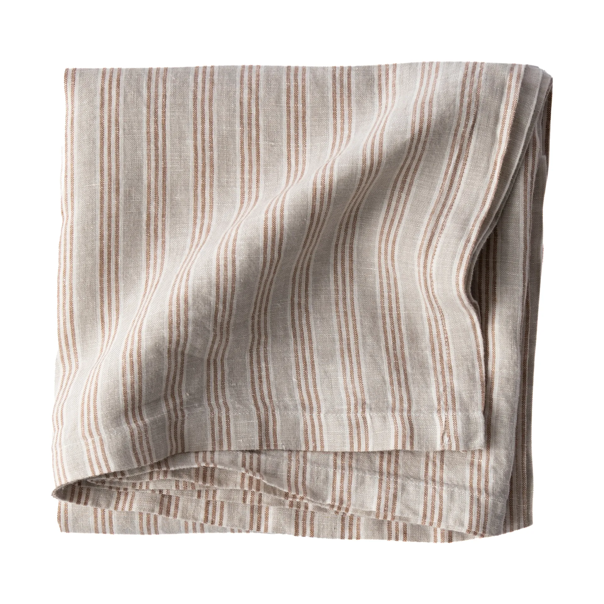 Borddug linned 175x175 cm, Hazelnut Stripe Tell Me More