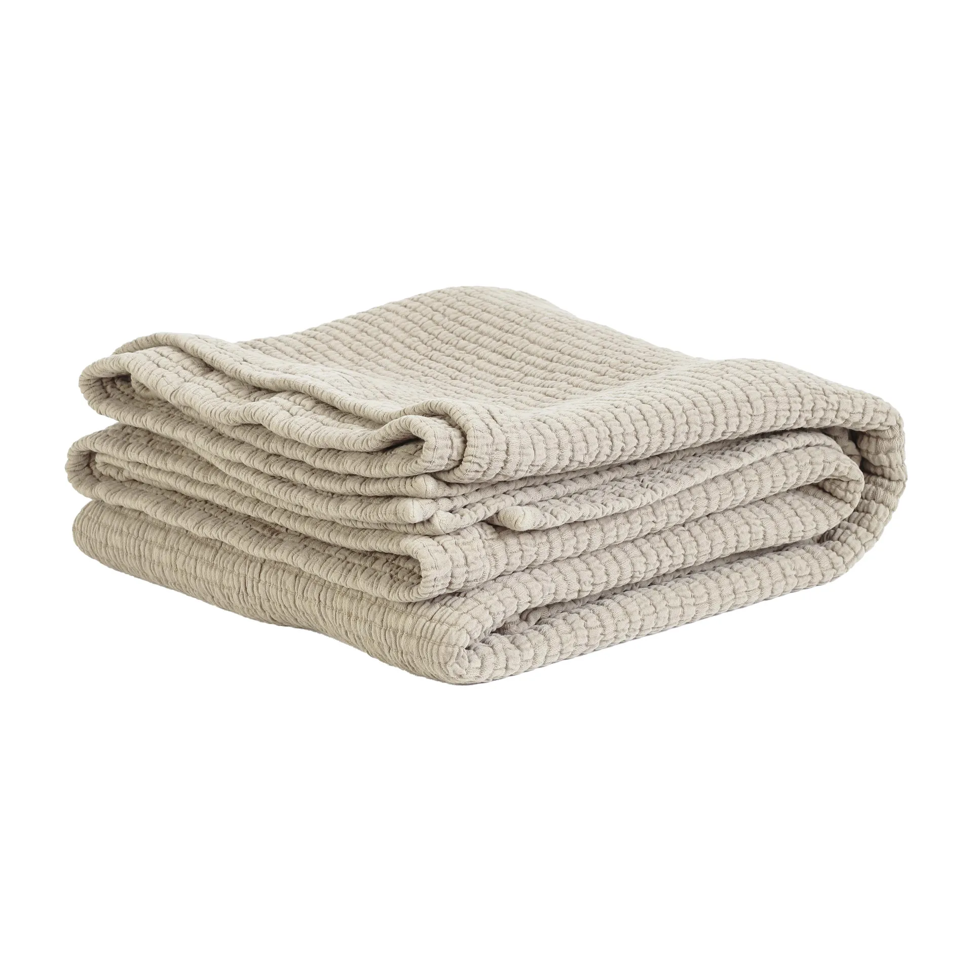 Brick sengetæppe 140x200 cm, Sand Tell Me More