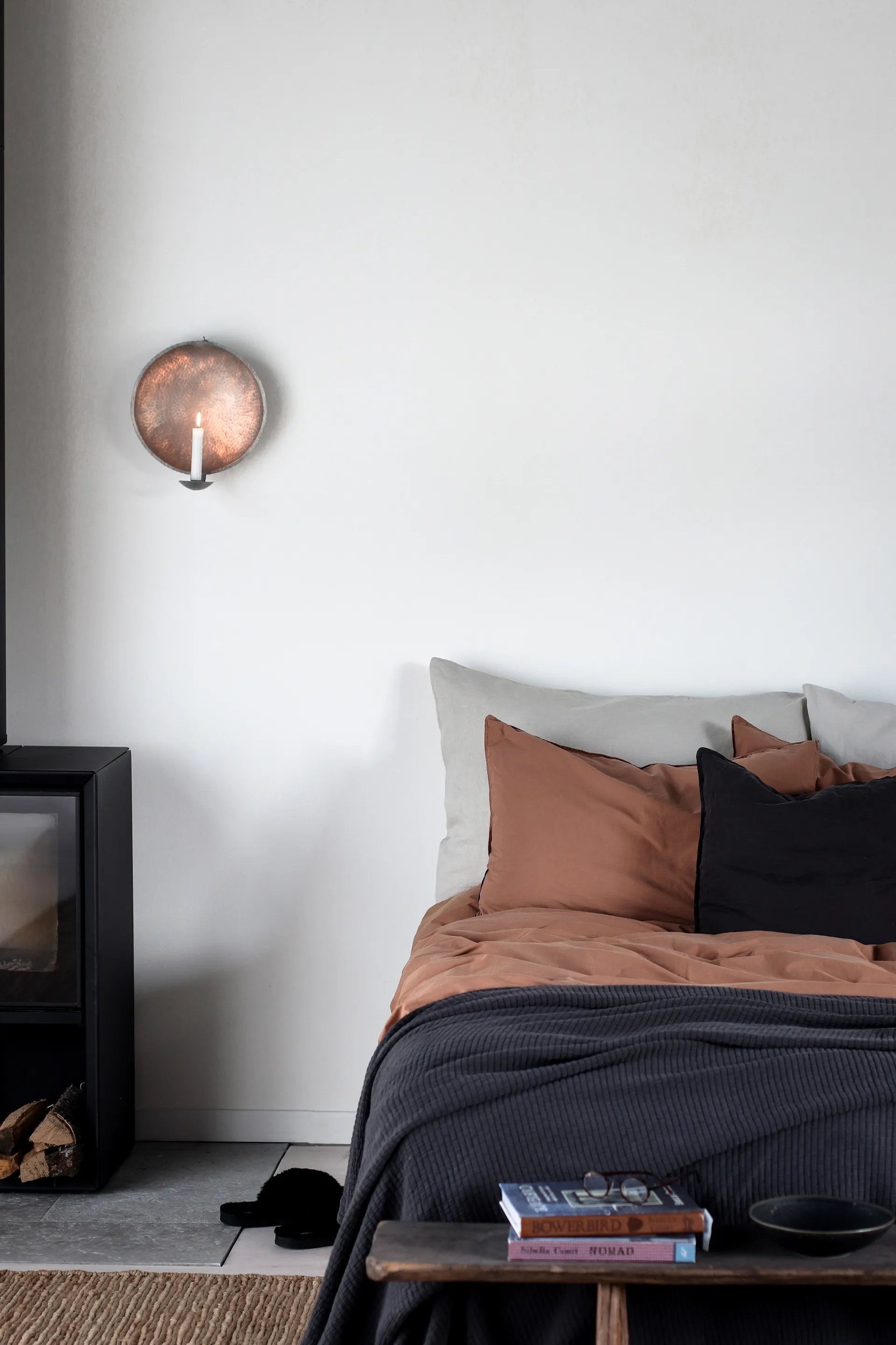 Brick sengetæppe 180x260 cm, Charcoal Tell Me More