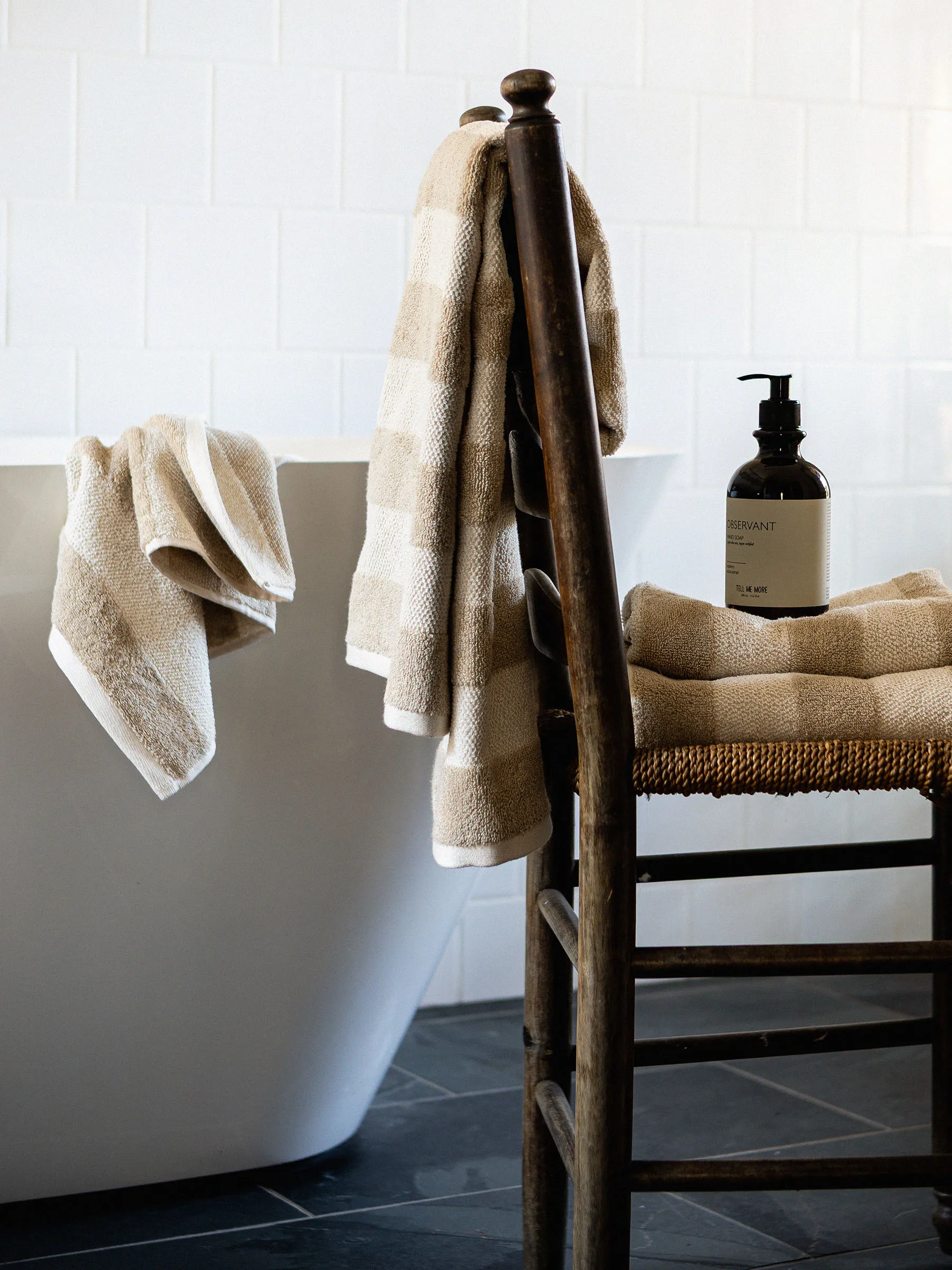 Cleo badehåndklæde 70x140 cm, Beige Tell Me More